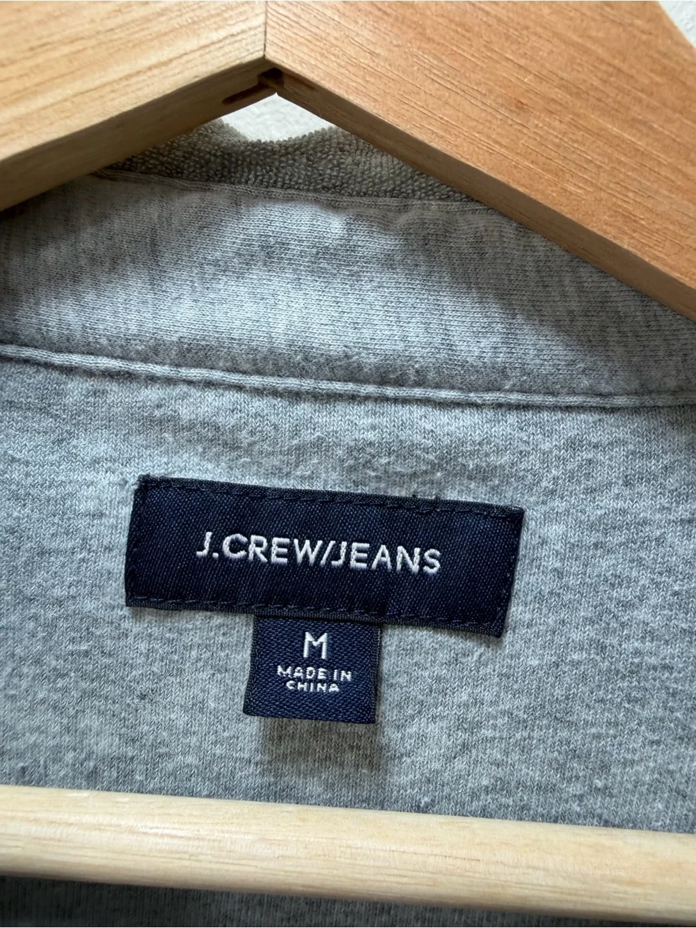 J. Crew Men’s Heather Gray Terrycloth Polo Shirt with Pocket